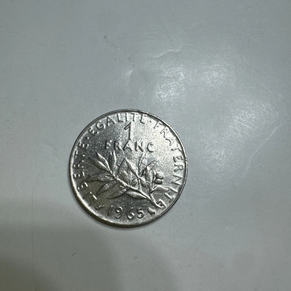 Moeda francesa 1965 1 franco França, vendida como está - Imagem 1 de 4