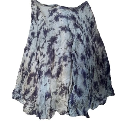 Maxi falda para mujer Sterling Styles talla única (XL) azul arte para usar boho campesino Foto 1 de 4