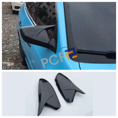 For Hyundai Accent 2012-2017 ABS Carbon Fiber Rear View Side Door Mirror Cover — 第 1/4 张图片