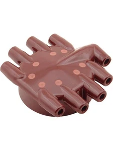 Mallory Distributor Cap Socket Style Terminals Clamp Down Red Non-Vented (221B) - Picture 1 of 12