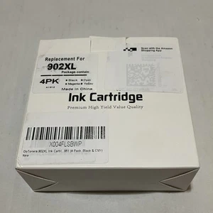 4pk Genuine HP 902XL Black & 902 Color OfficeJet 6960 6965 6968 6978 6970 - Bild 1 von 3