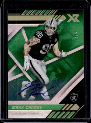 2020 Panini XR Maxx Crosby Auto Green #3/5 Raiders - Image 1 of 2
