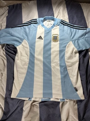 Camiseta de fútbol local ADIDAS ARGENTINA 2002 para hombre L Copa Mundial AVG002 Foto 1 de 4