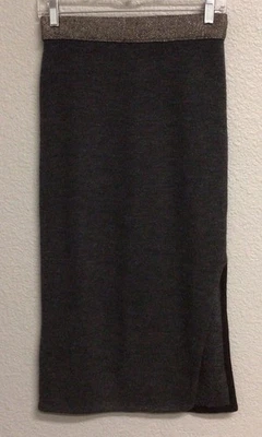 Anthropologie Moth Skirt Gray Tight Casual Sweater Midi Women’s Size XSP Petite - Image 1 of 4