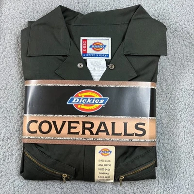 Mono Dickies verde oscuro S-regular 34/36 manga larga ropa de trabajo nuevo con etiquetas Foto 1 de 3