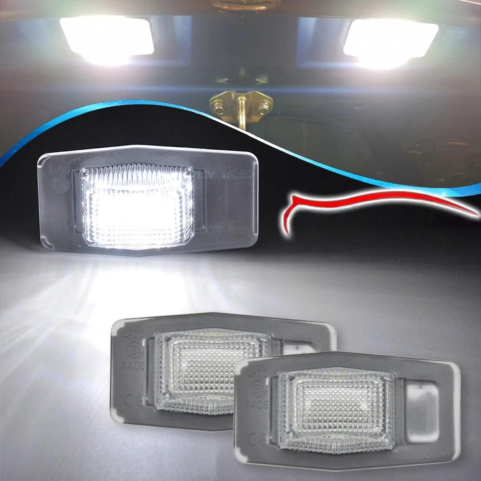 2x LED License Plate Lights For Mazda Protege MPV Tribute MX-5 Miata & Ford Esca — 第 1/4 张图片