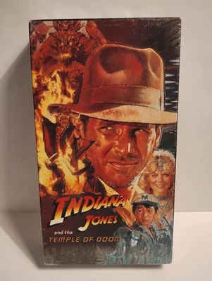 Indiana Jones and the Temple of Doom (VHS, Sealed) – Spielberg Adventure Classic Foto 1 de 4