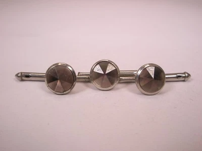 5/16 英寸灰色珍珠母刻面圆形复古正式 Tux 衬衫耳钉套装 c371 — 第 1/4 张图片