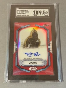 Jawa Red Refractor Auto /5 SGC 9.5 Star Wars 2022 Topps Finest Rusty Goffe GEM - Picture 1 of 5