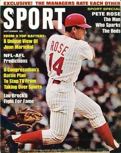 Revista deportiva septiembre 1967 Pete Rose reproducción de artículo destacado - Imagen 1 de 3
