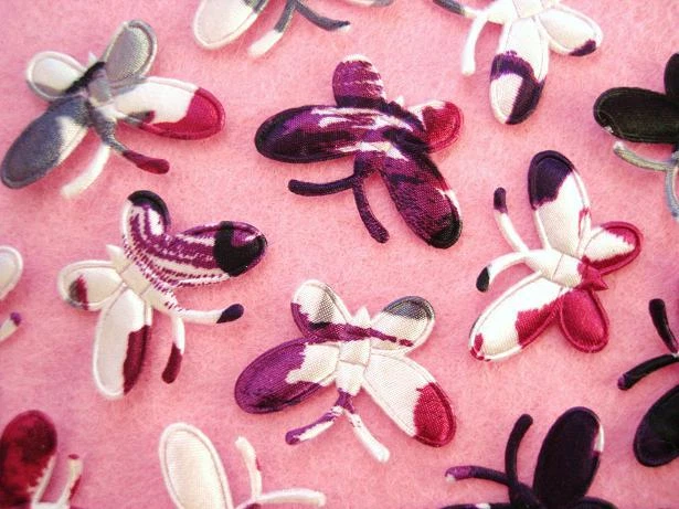 50 Retro Pattern Satin Color Print Butterfly Applique/Craft/Trim/Sewing H383 - Image 1 of 1