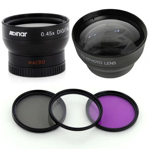 37mm Wide Tele Lens Kit, CPL-UV-FLD Kit for Olympus PEN E-PL1 E-PL2 E-PL3 E-PM2 - Image 1 of 1