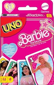 ​UNO Barbie The Movie Card Game, Inspired by the Movie for Family Night, Game Ni
