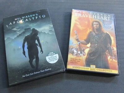Brave Heart & Apocalypto DVDs Mel Gibson Excellent Condition - Image 1 of 2