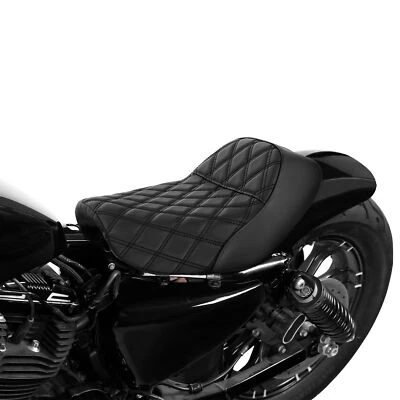 Assento solo driver preto compatível com Harley Sportster Iron 883 1200 48 72 2010-2022 21 - Imagem 1 de 4