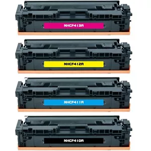 NON-OEM HP Ink Toner CMYK 4PK LaserJet M452nw For CF410A CF411A CF412A CF413A - Picture 1 of 1