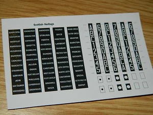 Scottish Heritage DMU Destination Blinds & Headcode Decal Class 101-126 OO Gauge - Picture 1 of 3