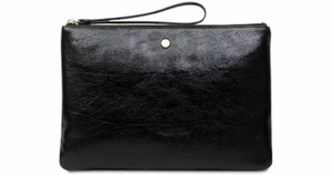 Marsupio Lyst Radley Metallic Clifton Hall in pelle nera nuovo con etichette - Foto 1 di 3