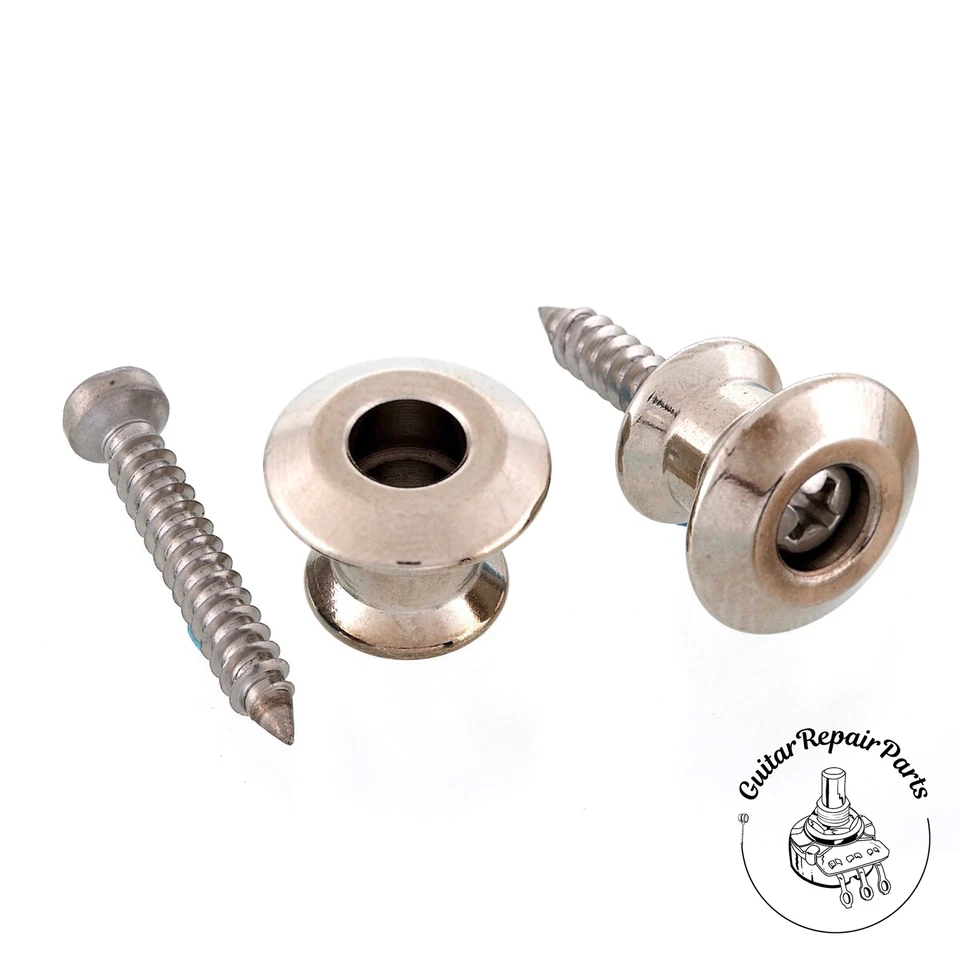 Dunlop Strap Button Set For Straplok Dual Design Strap Locks - Nickel - Image 1 of 1