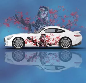 Envoltura lateral personalizada para geishas librea de carreras; calcomanía lateral personalizada inspirada en JDM - Imagen 1 de 1