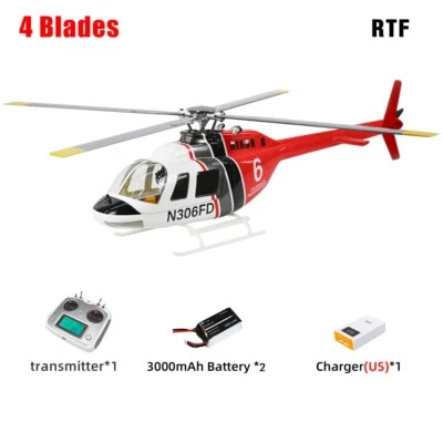 Fly Wing Bell 206 RC Helicopter GPS Stabilized H1 Flight Control 2 Battery US - Image 1 of 4
