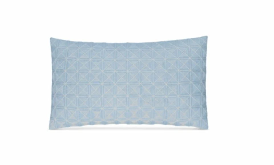 Almohada Decorativa Marco Colección Hotel 100% Lino Geométrico 14" x 24" - Azul Foto 1 de 1
