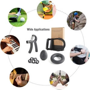 Antler Regolabile Mano Polso Esercitatore Grip Rinforzante Allenamento Kit 5PACK PALESTRA... - Foto 1 di 6
