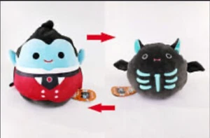 Flip A Mallows Virgil & Hawley Peluche Vampiro Murciélago Por Squishmallows Negro Rojo Suave - Imagen 1 de 6