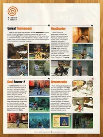 2000 Unreal Tournament/Soul Reaver 2/Headhunter Dreamcast Print Ad/Poster Art