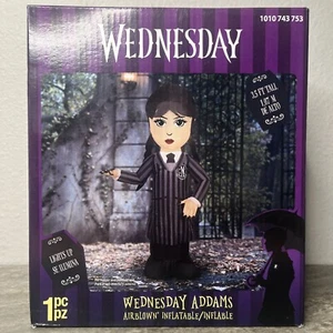 Wednesday Addams luftgeblasene aufblasbare Halloween Dekoration 3,5' Gemmy Neu - Bild 1 von 3