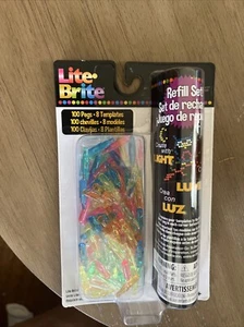 Lite Bright Refill Set - 100 pegs & 8 templates - Brand New and Sealed - Picture 1 of 2