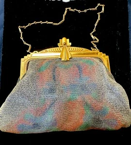 Whiting & Davis Bag 1920s Paul Poiret Art Deco Flapper mesh purse RARE Design - Picture 1 of 6