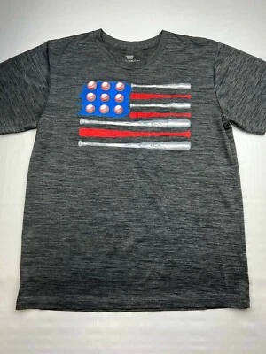 Camiseta Tek Gear Gris Jaspeado Camiseta Deportiva de Béisbol Americano Para Niños Talla XL Foto 1 de 4