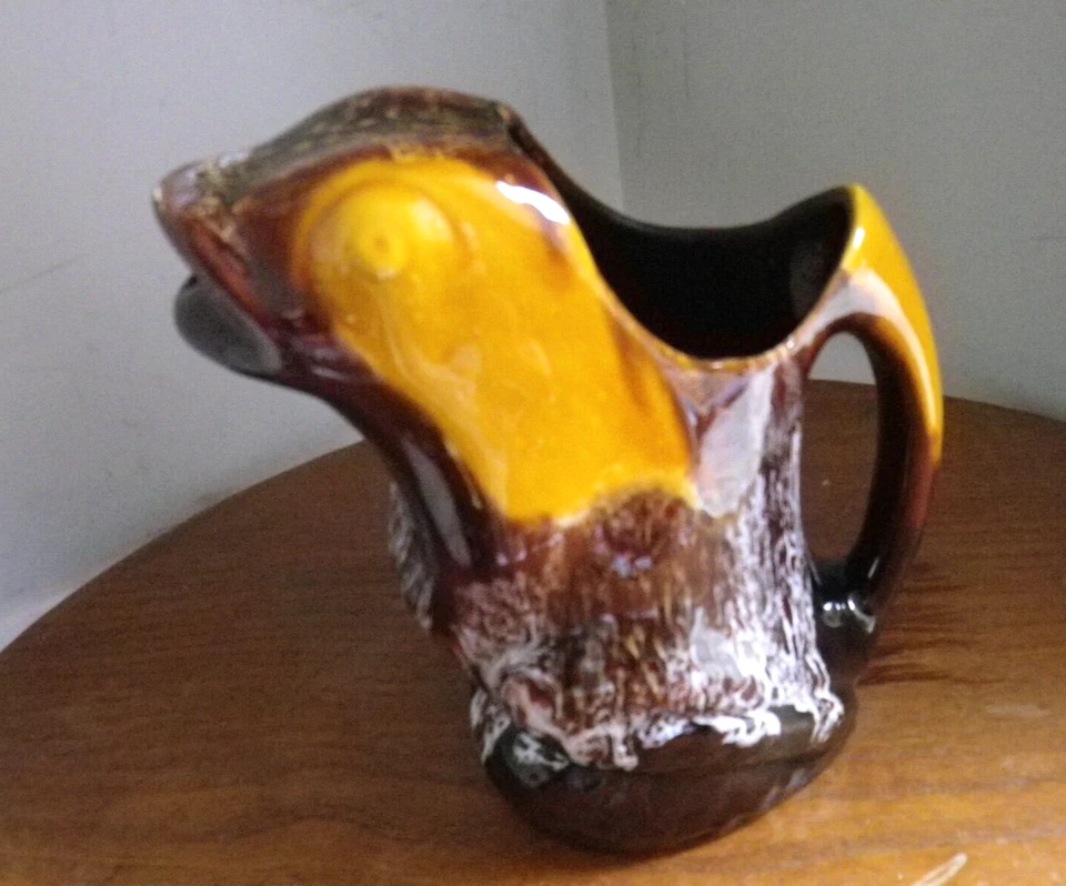 Pichet grenouille stylisée céramique vernissée Vallauris ? - Photo 1/3