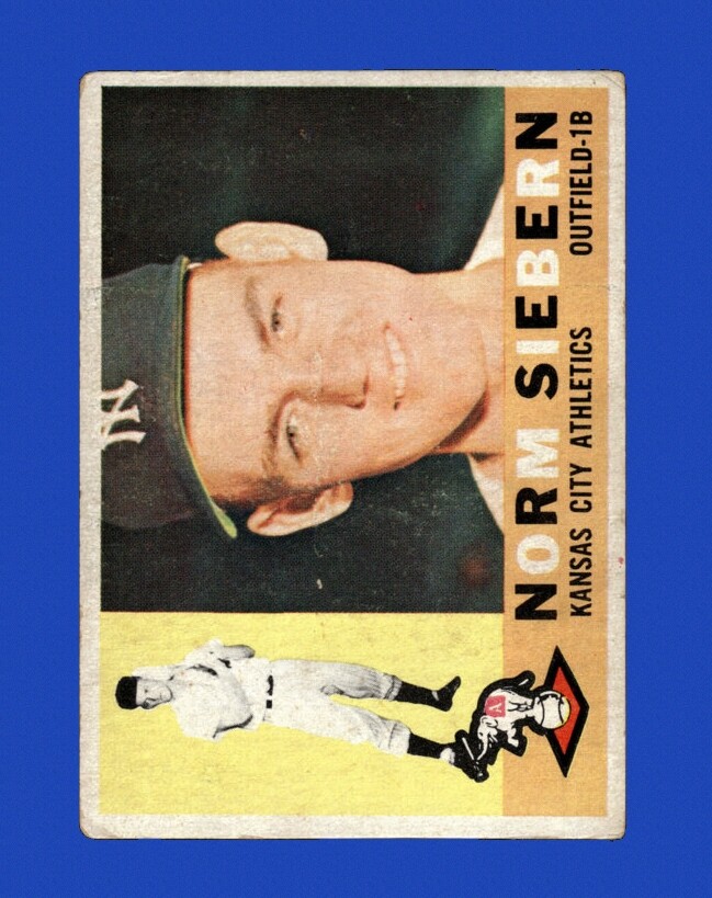1960 Topps Venezuelan Set-Break # 11 Norm Siebern LOW GRADE *GMCARDS*