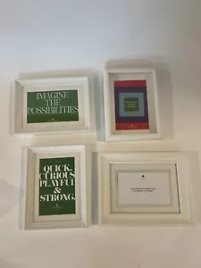 Kate Spade Decor Quotes In White Frames Women Empowerment Lot Of 4 - Picture 1 of 6