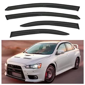 For 08-17 Mitsubishi Lancer Window Visor Rain Sun Vent Shade Guards Deflector - Picture 1 of 6