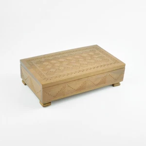 Caja de cigarrillos - Dispensador de cigarrillos - Caja - Caja de madera - Vintage - Tallas - Imagen 1 de 7