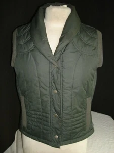 Spiewak Primaloft Dk. Gray Quilted Puffer Vest Women’s Sz. L Button Front - Picture 1 of 9