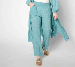 Isaac Mizrahi Live! Pantalones Bridgehampton regulares bordados talla XL - Imagen 1 de 1