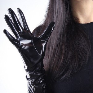 Damen Leder Handschuhe Lang Abendhandschuhe Mitten Elegant Party Lederhandschuhe