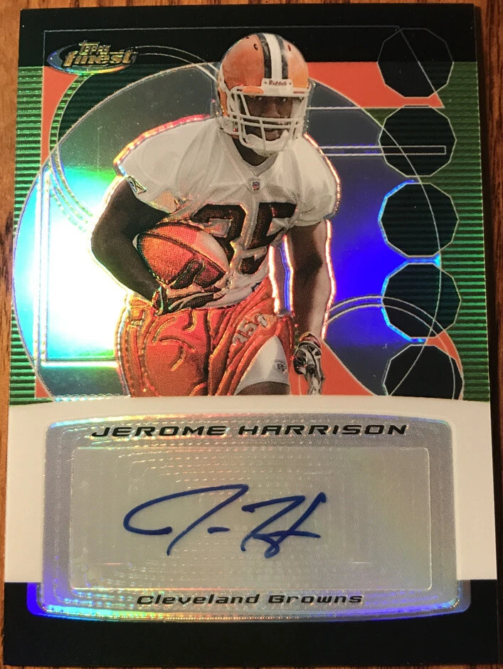 2006 Topps Finest Autographs Refractor Jerome Harrison FA-JH Cleveland Browns - Image 1 of 3