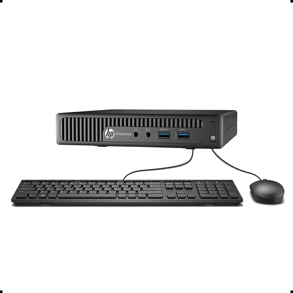 HP EliteDesk 705 G3 AMD PRO A6-9500 500GB 8GB WIN 10 Desktop Mini W4V44AV - Image 1 of 1