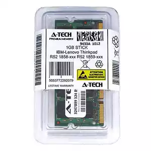 1GB SODIMM IBM-Lenovo Thinkpad R52 1858-xxx 1859-xxx 1860-xxx Ram Memory - Picture 1 of 1