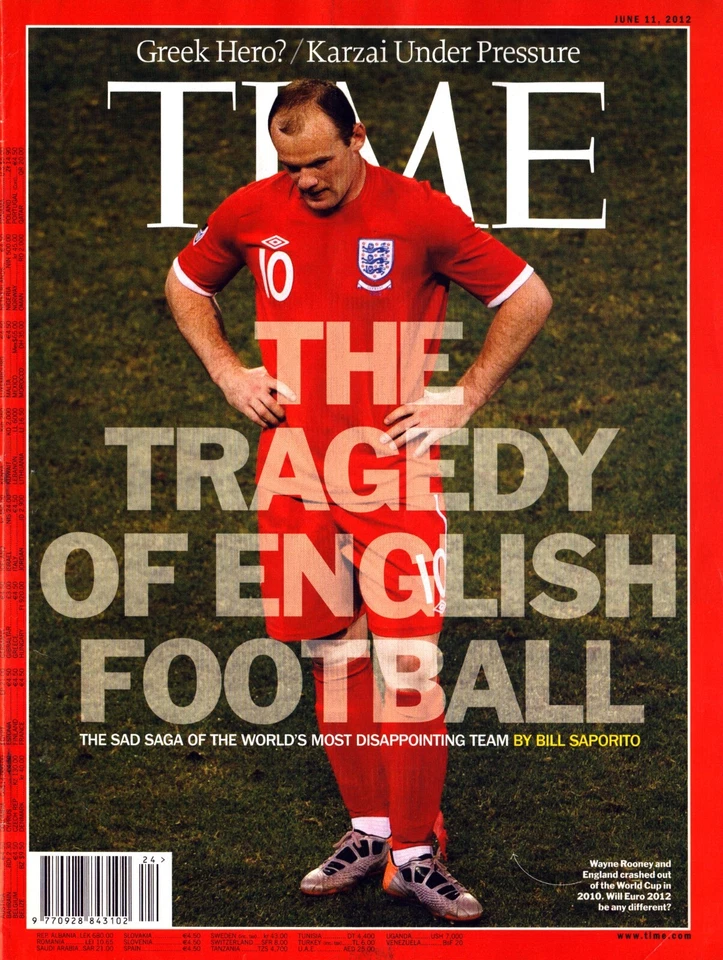Wayne Rooney English Football Time Magazine 2012 NO LABEL !! - Image 1 of 1