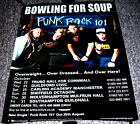 BOWLING FOR SOUP SUPERB POSTER FOR THE TOUR OF THE U.K. IN OCTOBER 2003
