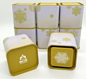 8 Teavana Tee Deko Dosen Schneeflocke Design 2,5 cm - Bild 1 von 10