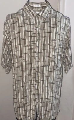 De colección Pierre Cardin Para Hombres Hawaiano Tiki Bambú Estampado Completo Talla Grande Foto 1 de 4