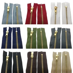 10 - 25 cm Metall-Reißverschluss 4mm nicht teilbar für Jeans HosenTaschen Röcke - Bild 1 von 10