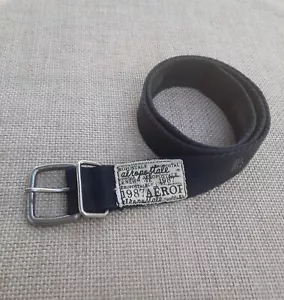 Cinturón de lona negro vintage talla 32 Aeropostale aspecto envejecido - Imagen 1 de 7